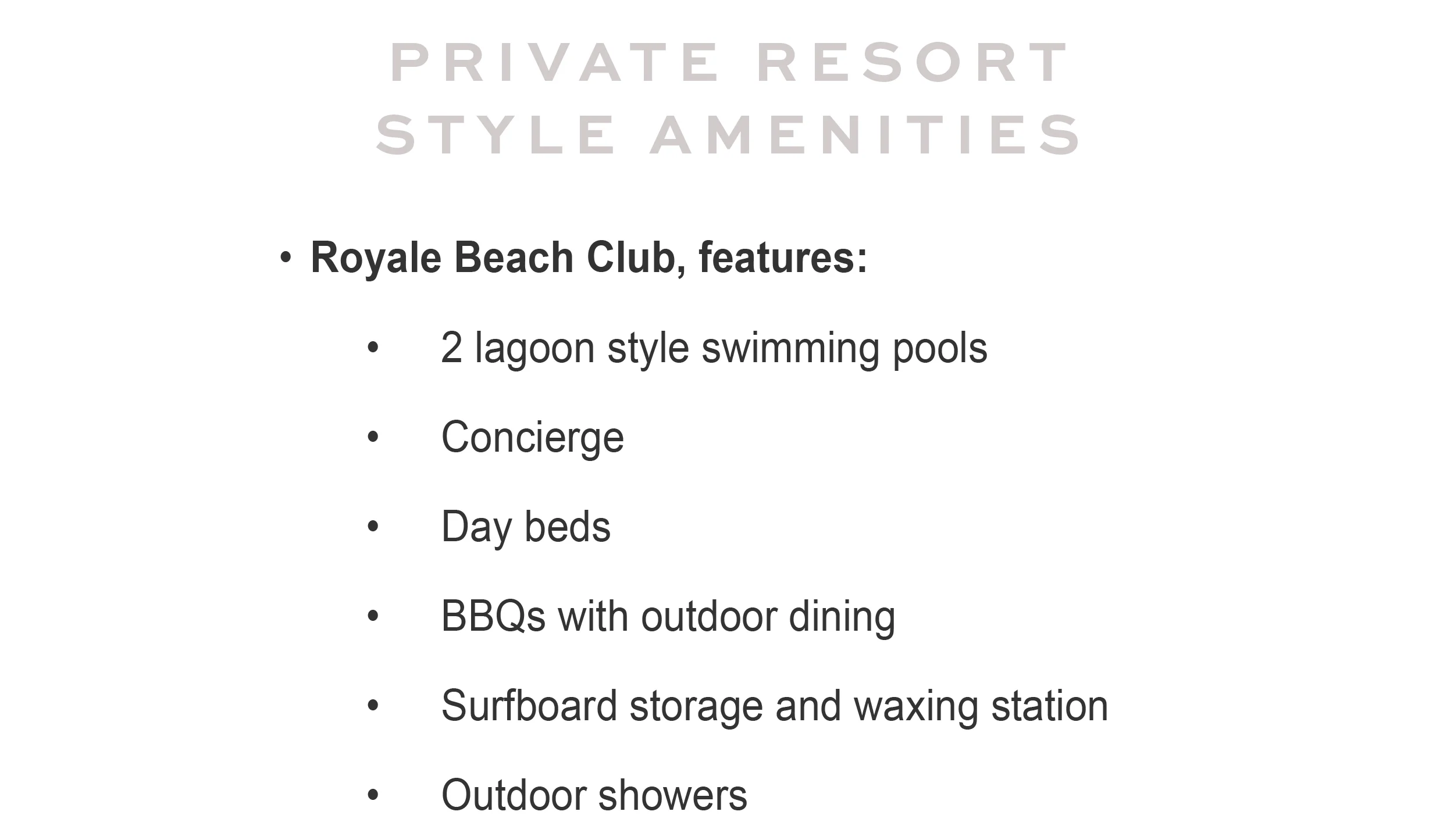 1502 -Royale Beach Club Amenities